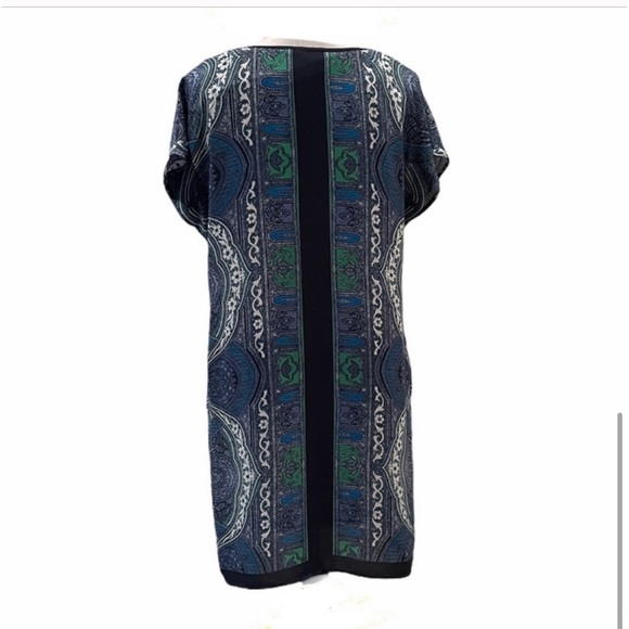 Kut from the Kloth abstract print pullover short sleeve stretch dress size 8 - Picture 4 of 14
